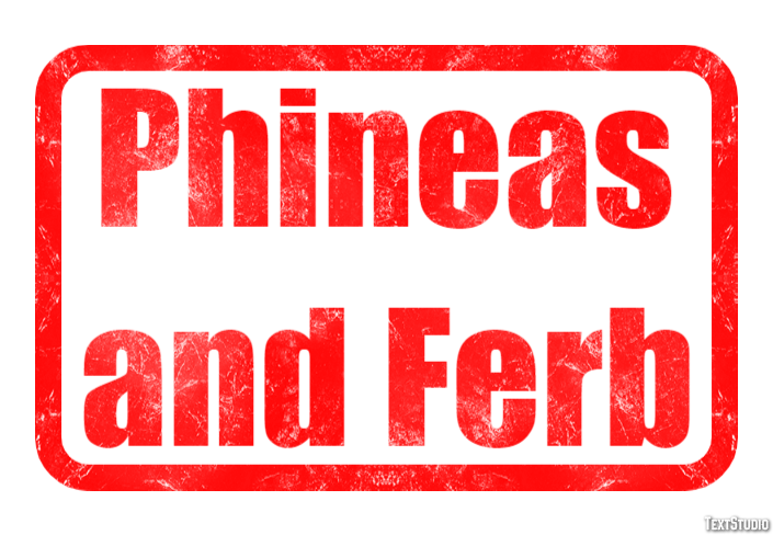 Phineas and Ferb Эффект текста