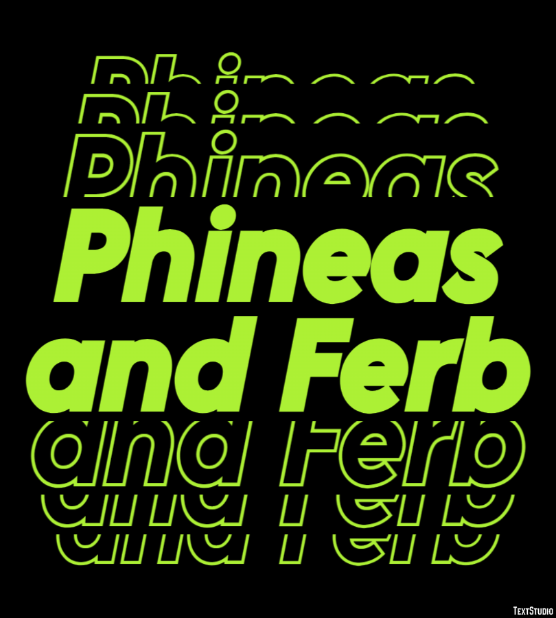 Phineas and Ferb Text Effect