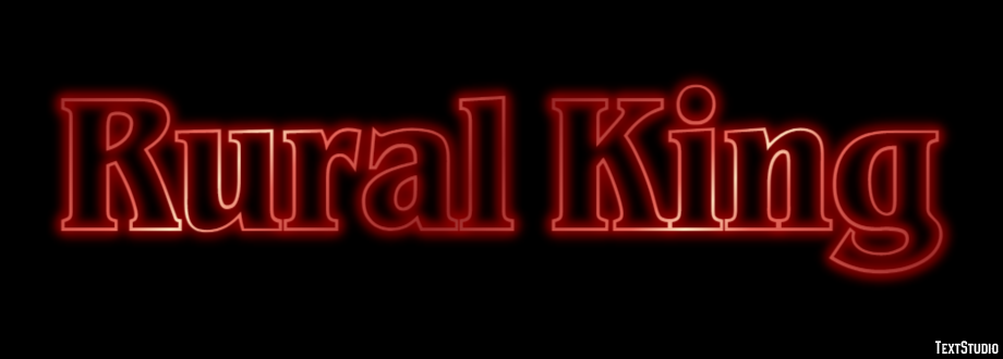Rural King Efeito de texto