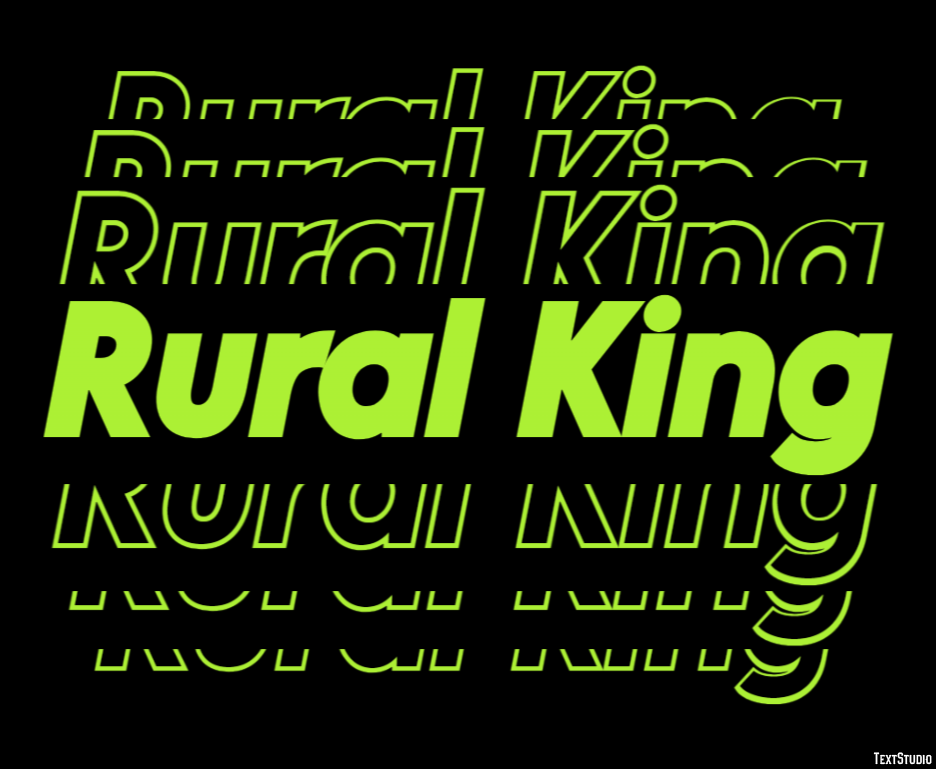 Rural King Efekt tekstowy