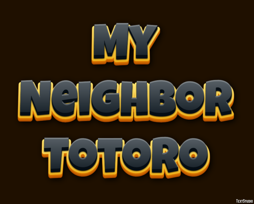 My Neighbor Totoro Text Effect
