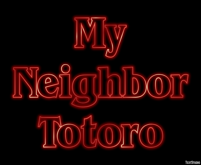 My Neighbor Totoro Efecto de Texto