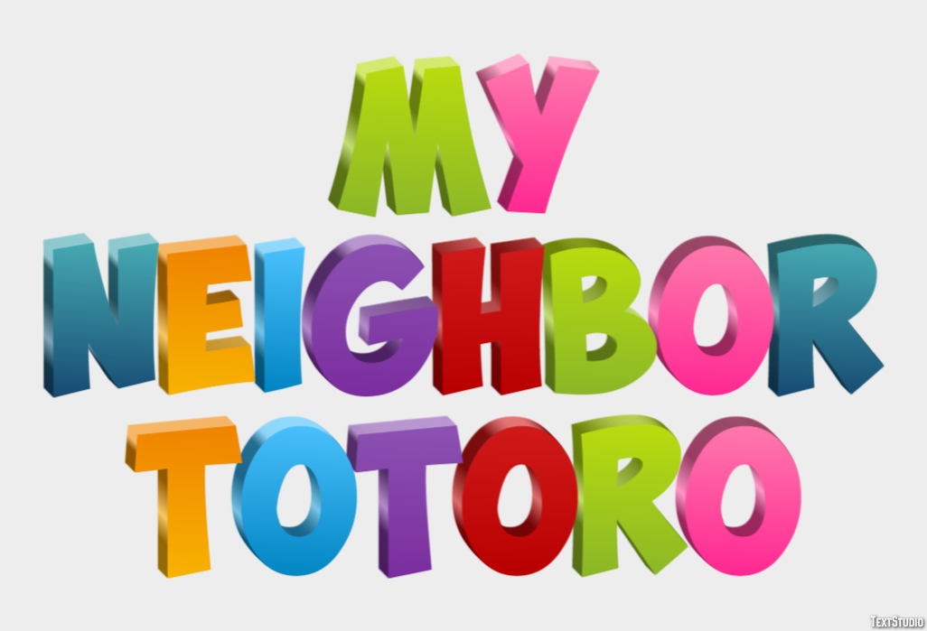 My Neighbor Totoro Efecto de Texto