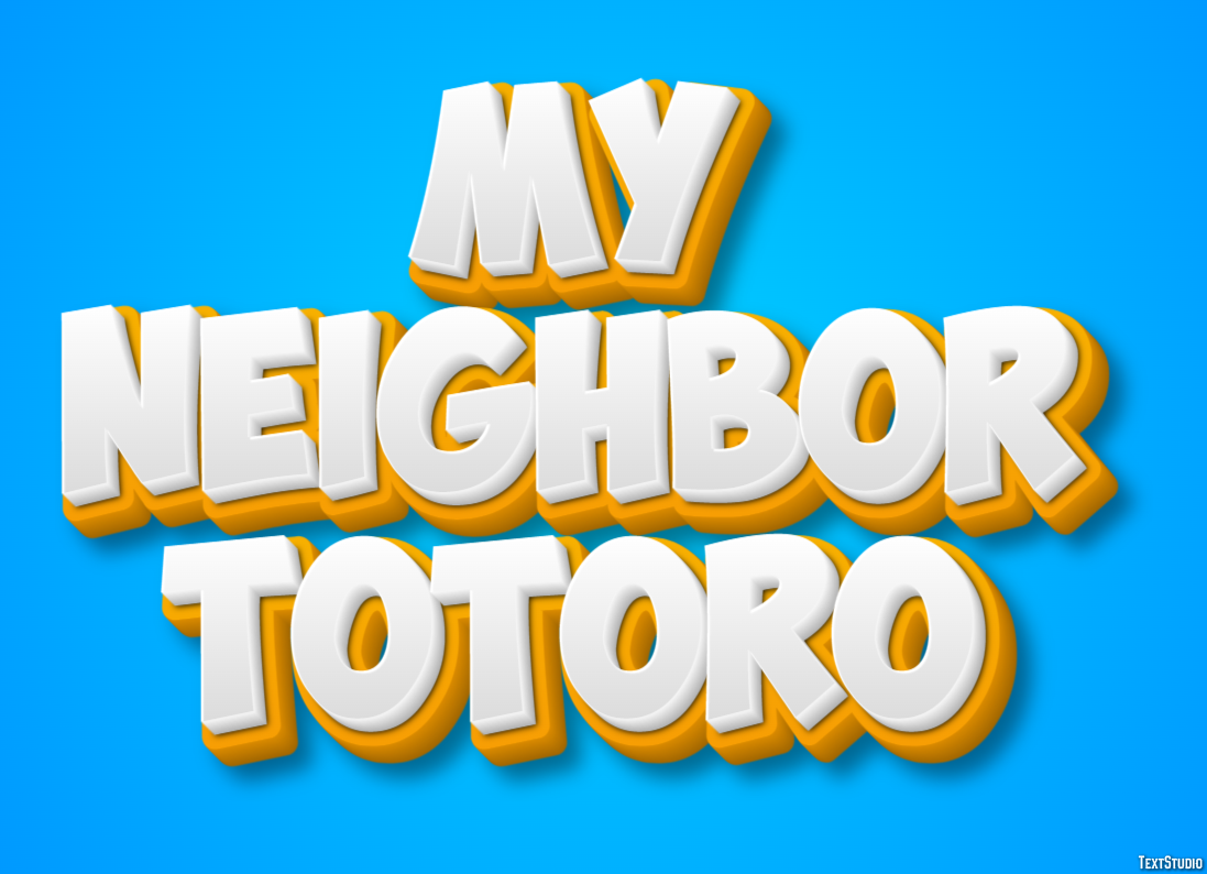My Neighbor Totoro Text Effect