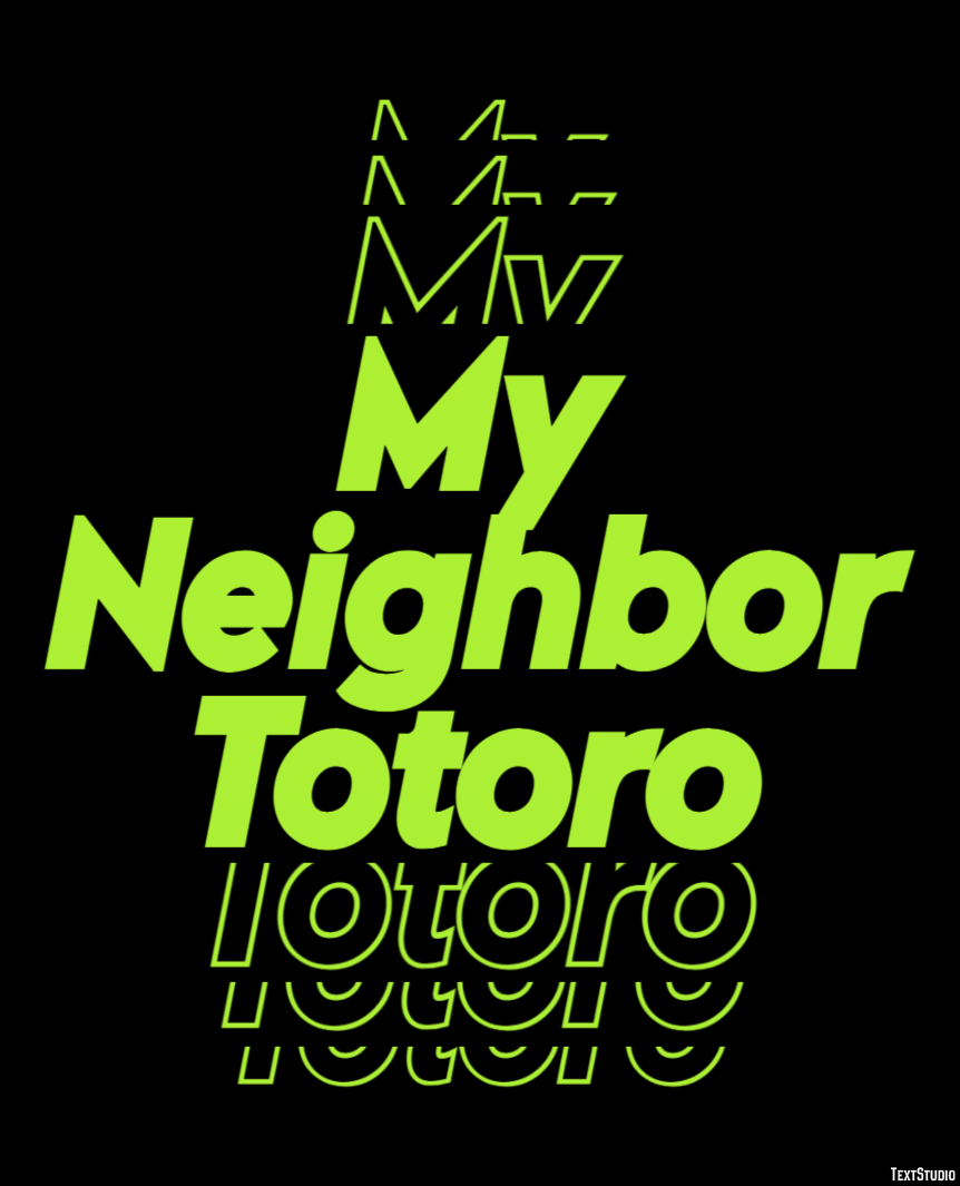 My Neighbor Totoro Text Effect