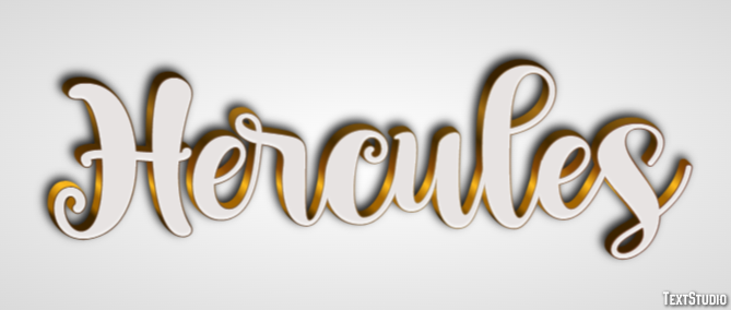 Hercules Efeito de texto