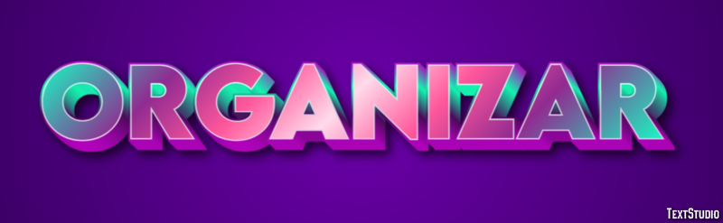 Organizar Efeito de texto