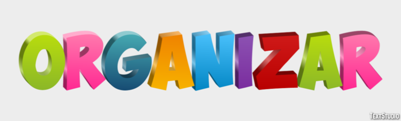 Organizar Efeito de texto