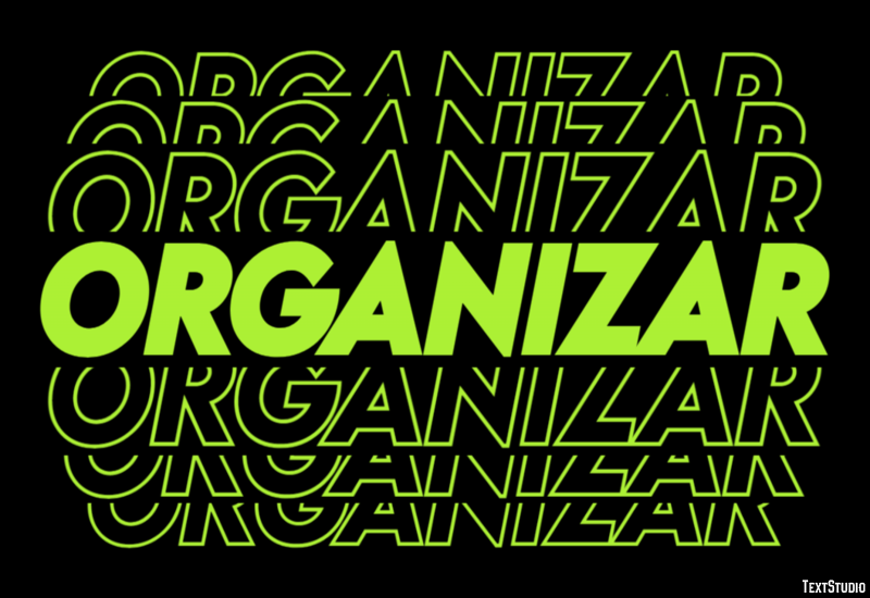 Organizar Efeito de texto