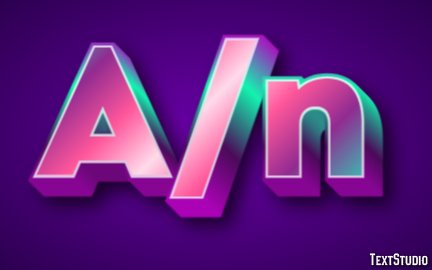 A/n Текстовый эффект