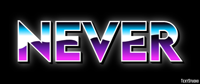 Never Tekst Effect
