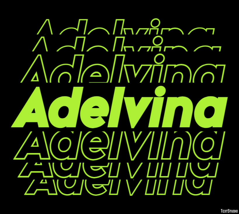 Adelvina Text effect