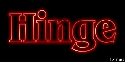 Hinge Texteffekt