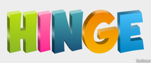 Hinge Texteffekt