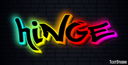 Hinge Texteffekt