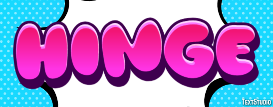 Hinge Texteffekt