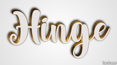 Hinge Texteffekt