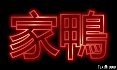 家鴨 Texteffekt
