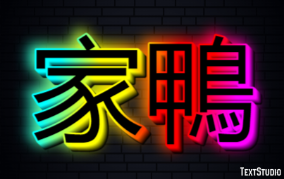 家鴨 テキスト効果