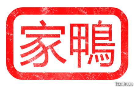 家鴨 Texteffekt