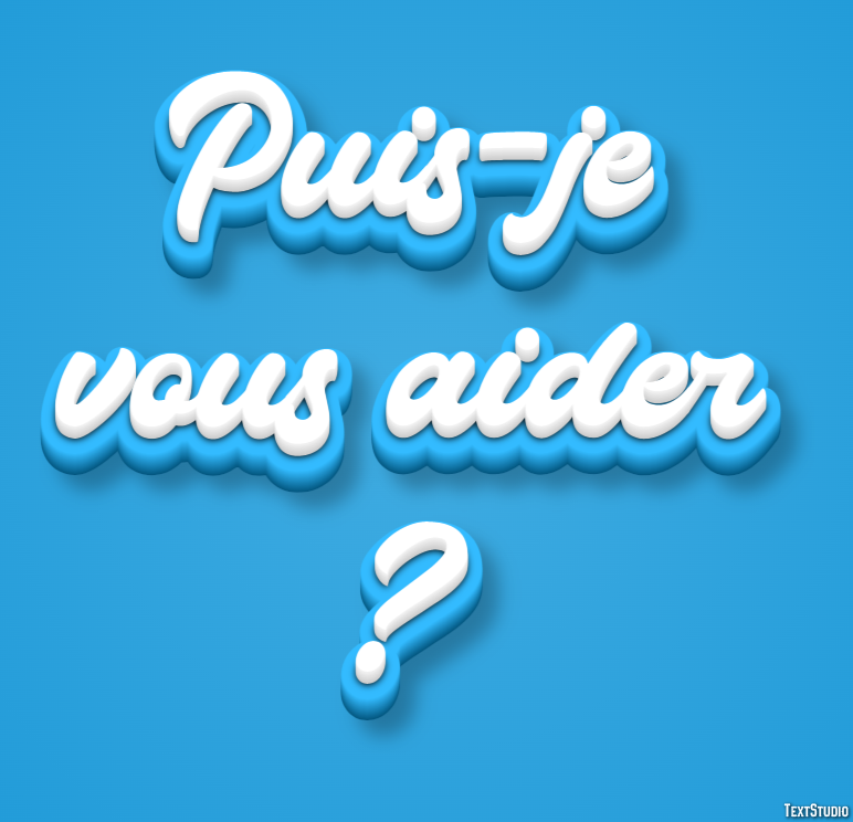 Puis-je vous aider ? Effet de texte