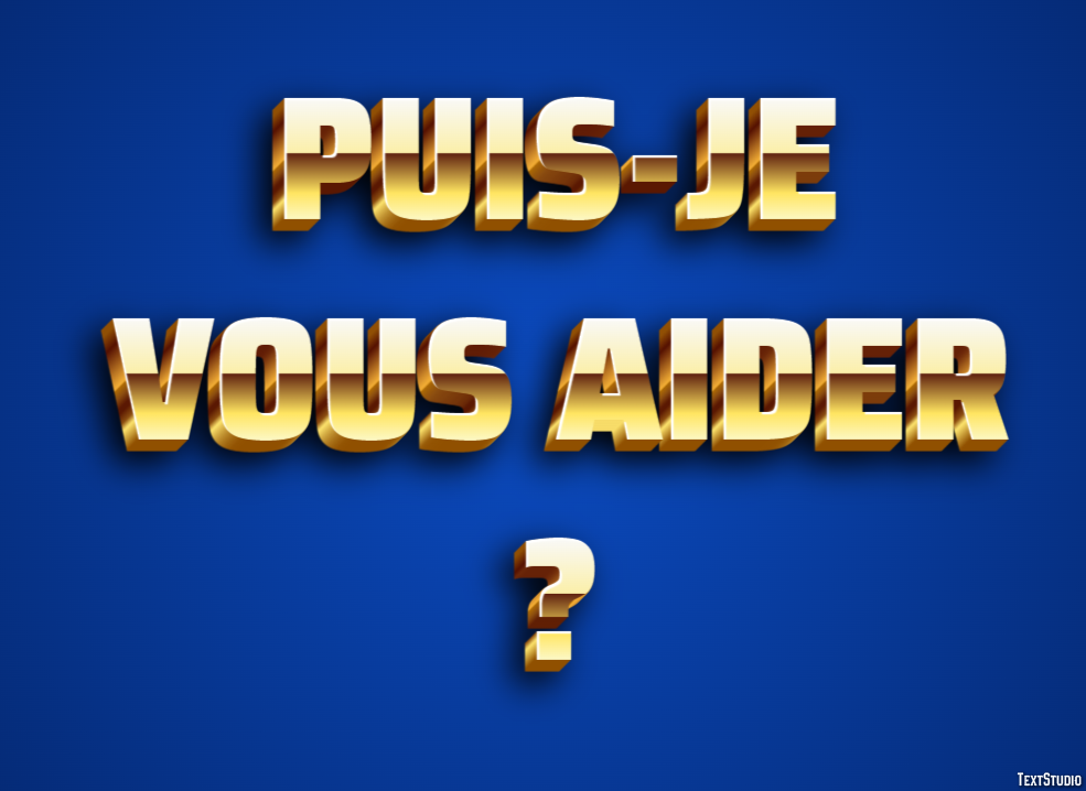 Puis-je vous aider ? Effet de Texte