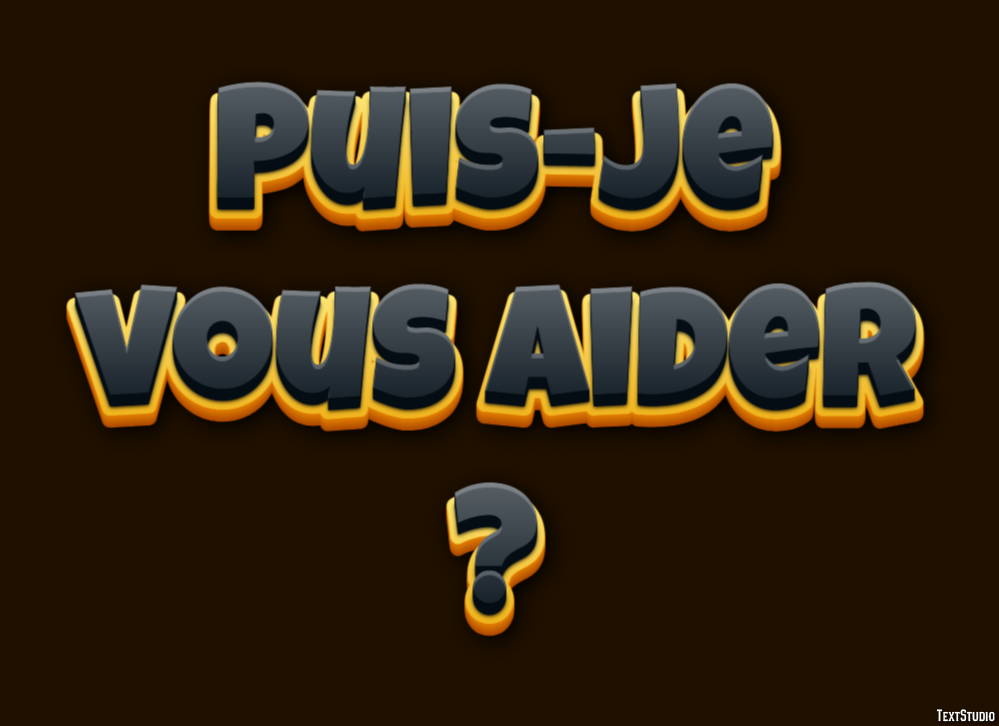 Puis-je vous aider ? Effet de texte