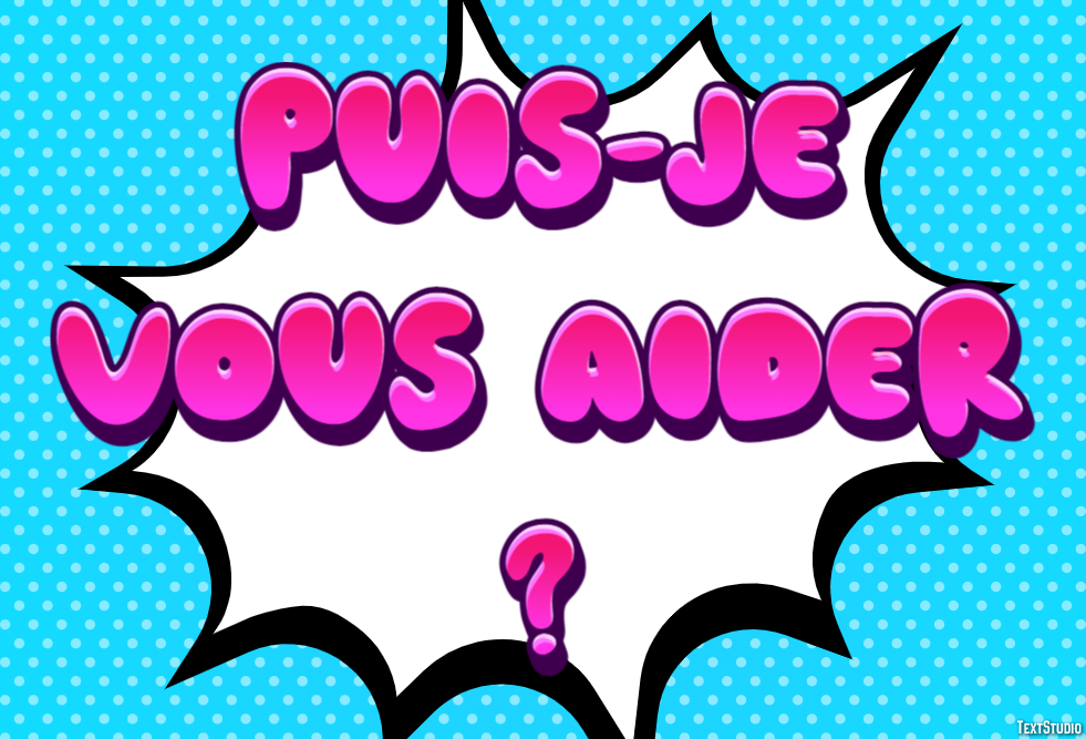 Puis-je vous aider ? Effet de Texte