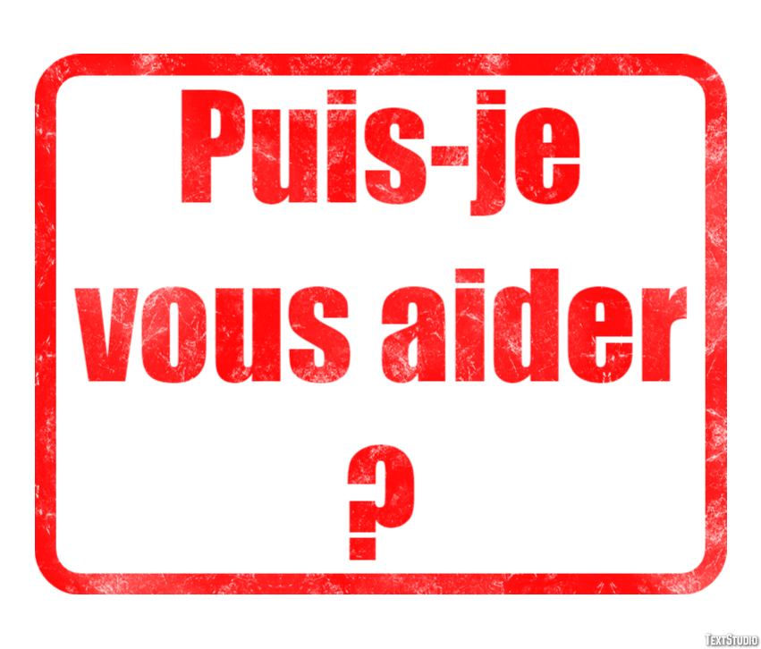 Puis-je vous aider ? Effet de texte