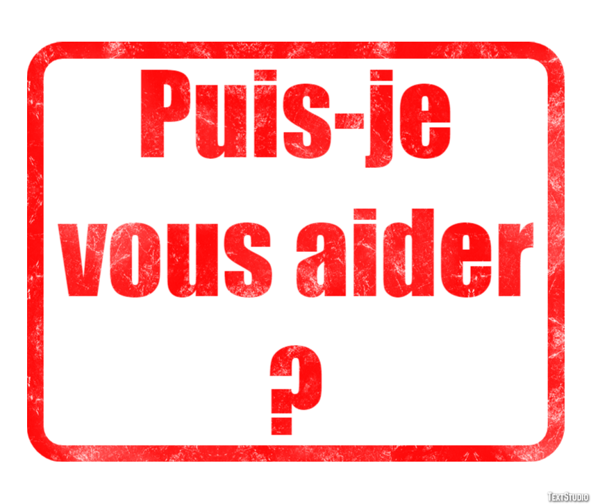 Puis-je vous aider ? Effet de Texte