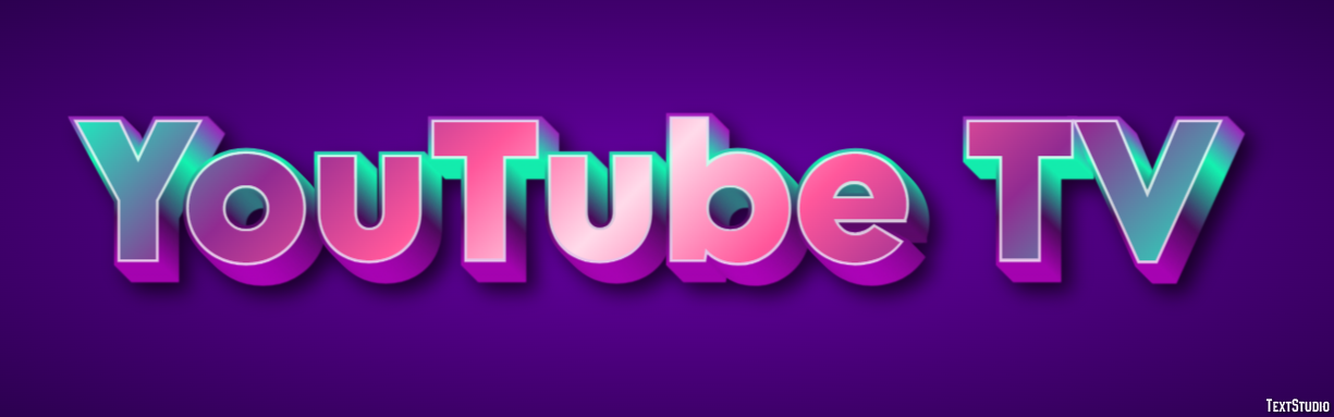 YouTube TV Efeito de texto