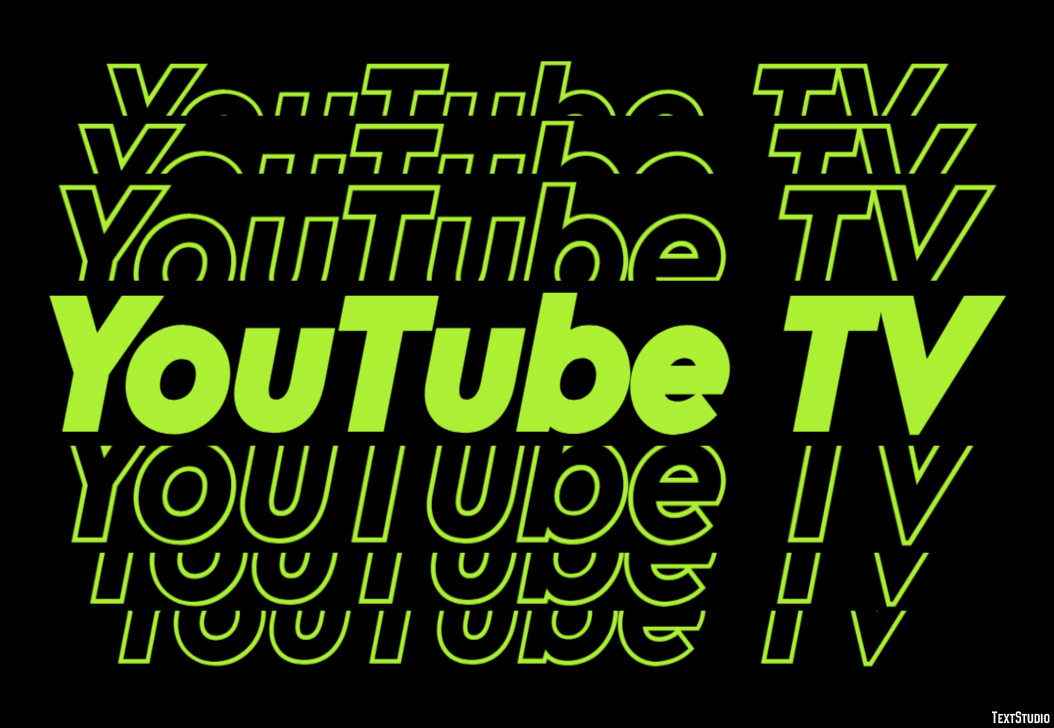 YouTube TV Efecto de texto