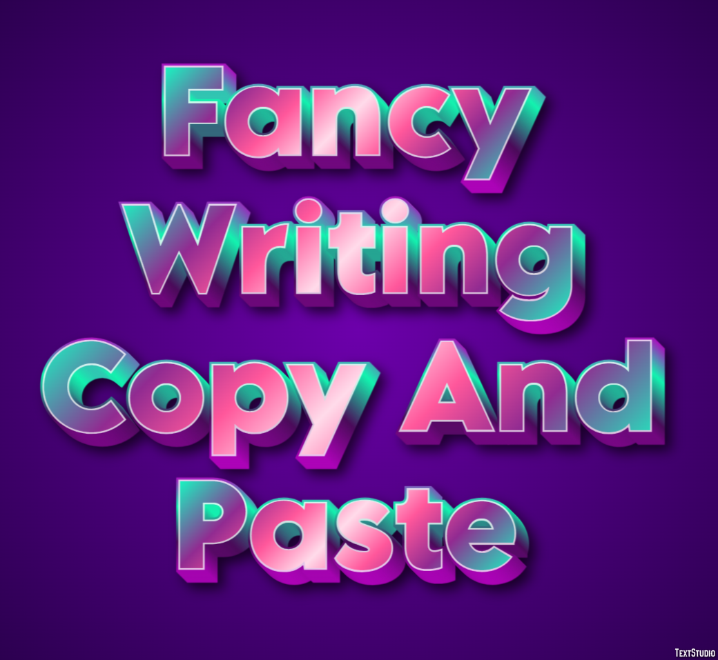 Fancy Writing Copy And Paste Tekst Effect