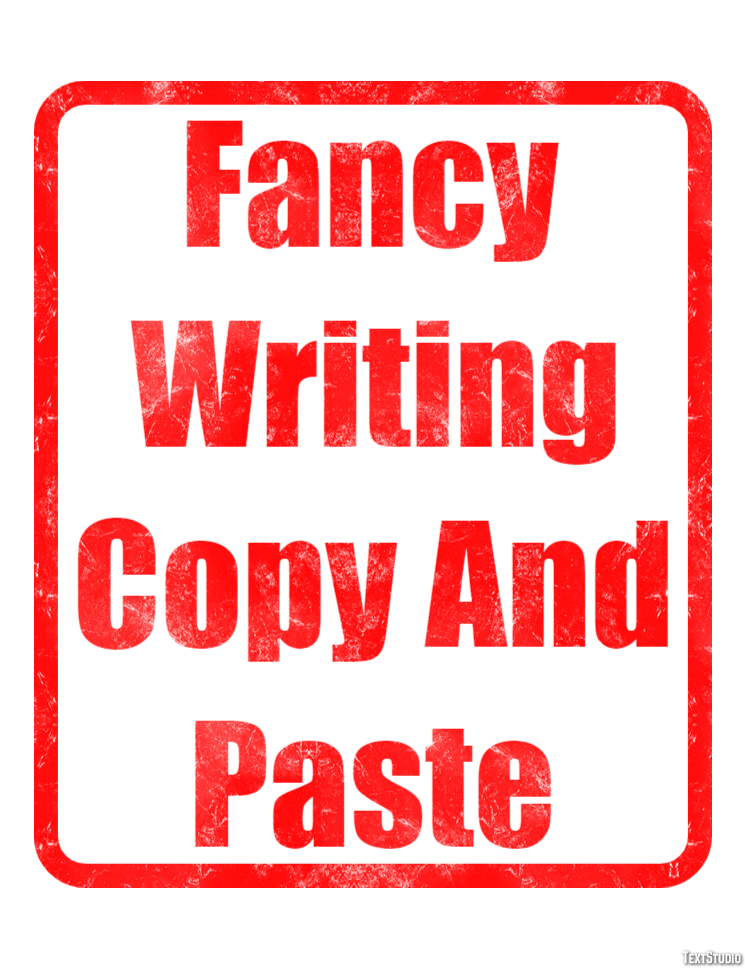 Fancy Writing Copy And Paste Texteffekt