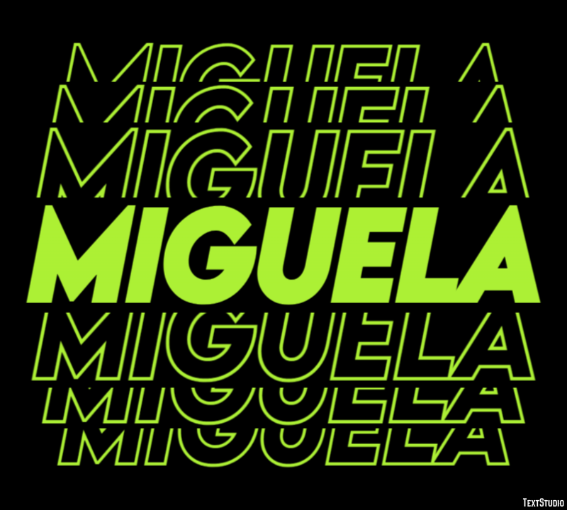 Miguela Efecto de Texto