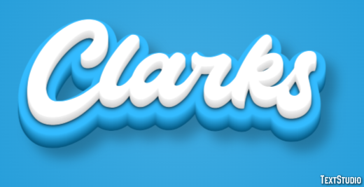 Clarks テキスト効果