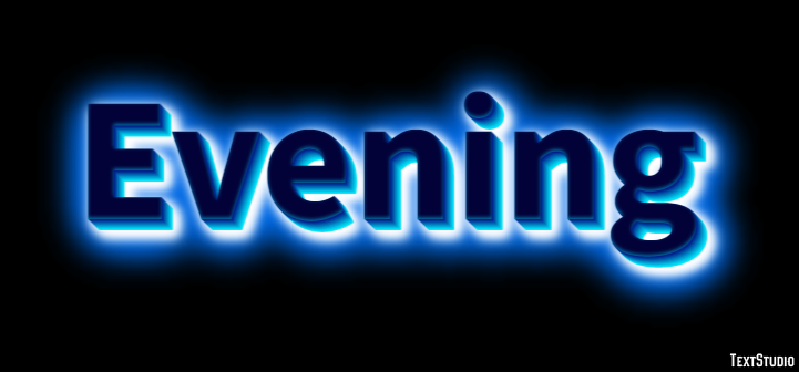 Evening テキスト効果