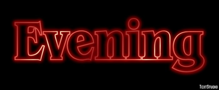 Evening Text effect