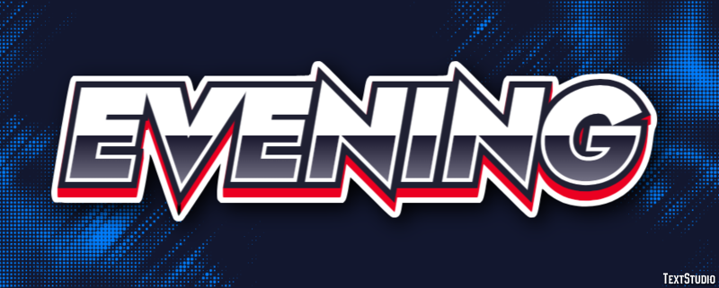 Evening Text effect