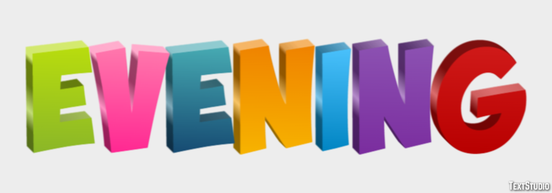 Evening Text Effect