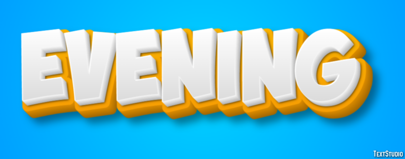 Evening Text Effect