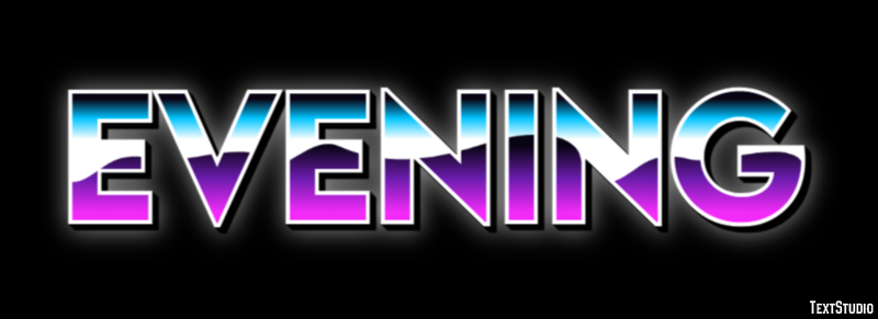 Evening Text effect