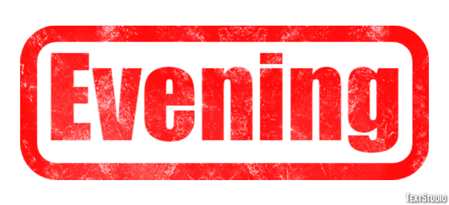 Evening Text effect
