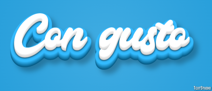Con gusto Text effect