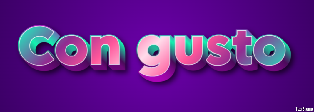 Con gusto Texteffekt