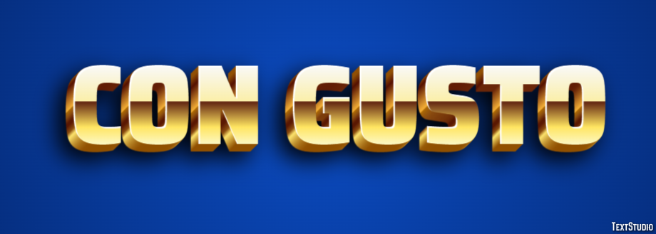Con gusto Text effect