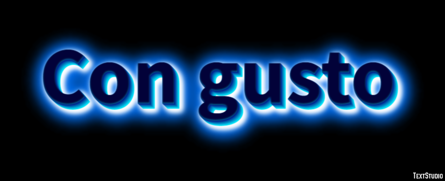 Con gusto Text effect