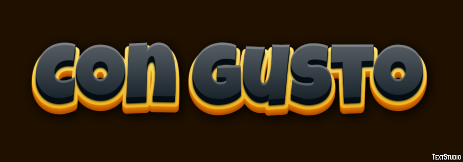 Con gusto Text effect