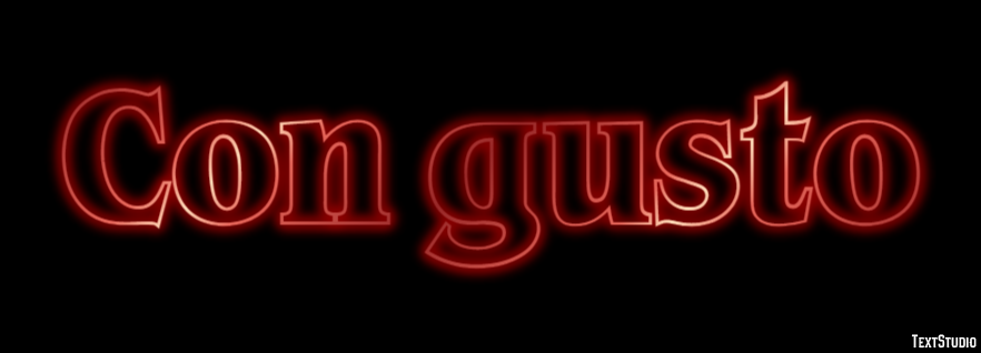 Con gusto Text effect