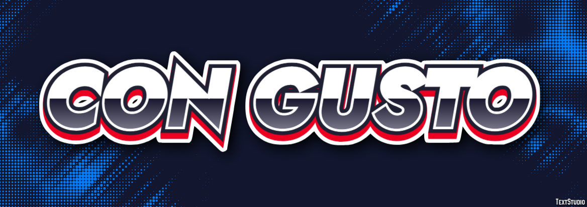 Con gusto Text effect